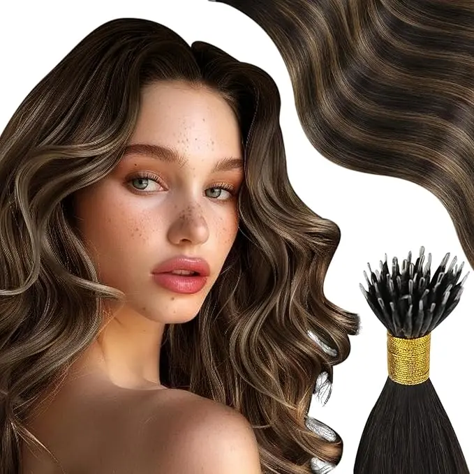 MORESOO Nano Tip Hair Extensions 50G Straight Remy Human Hair for Women Natural Look Invisible Durable Styling Versatile mothers day gift #DealsForYouDays
