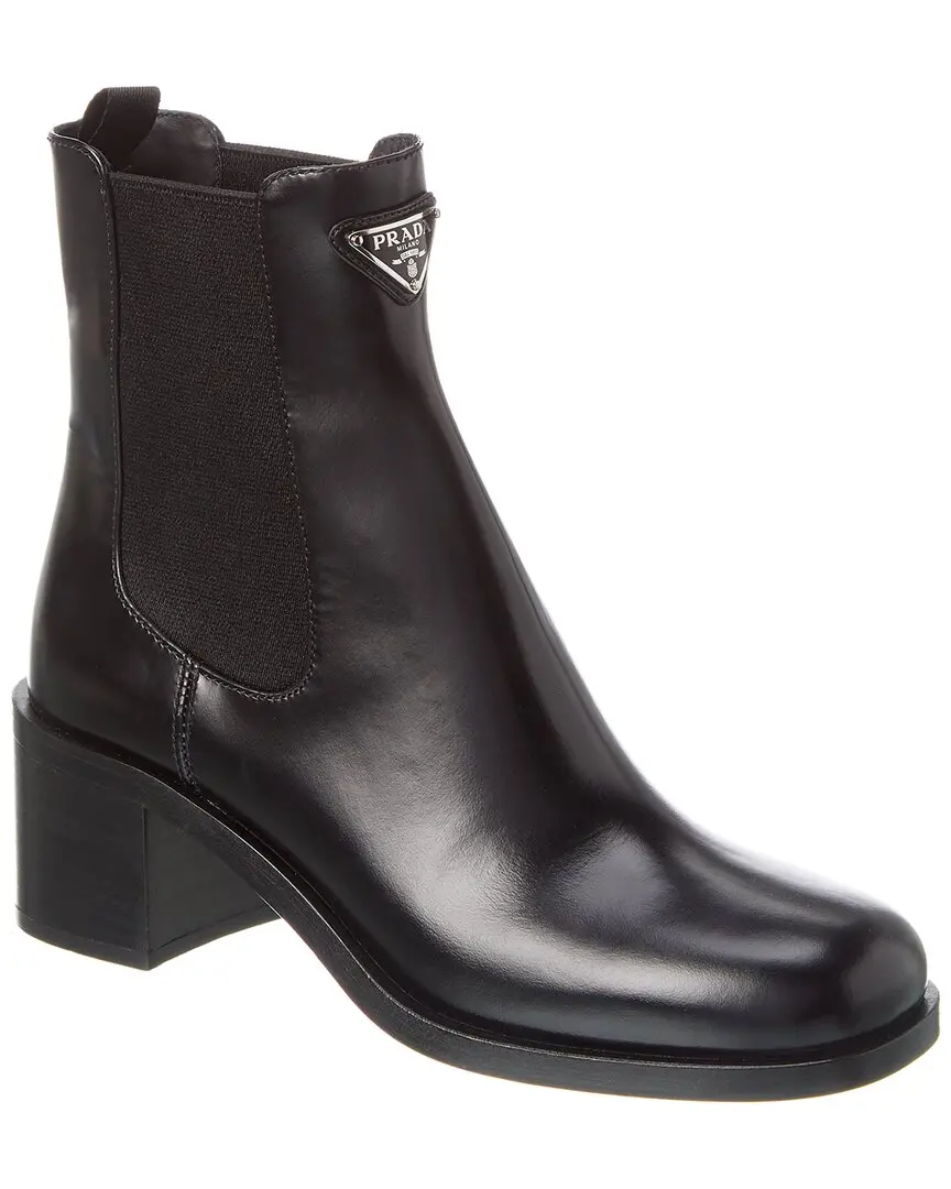 Prada Brushed Leather Bootie
