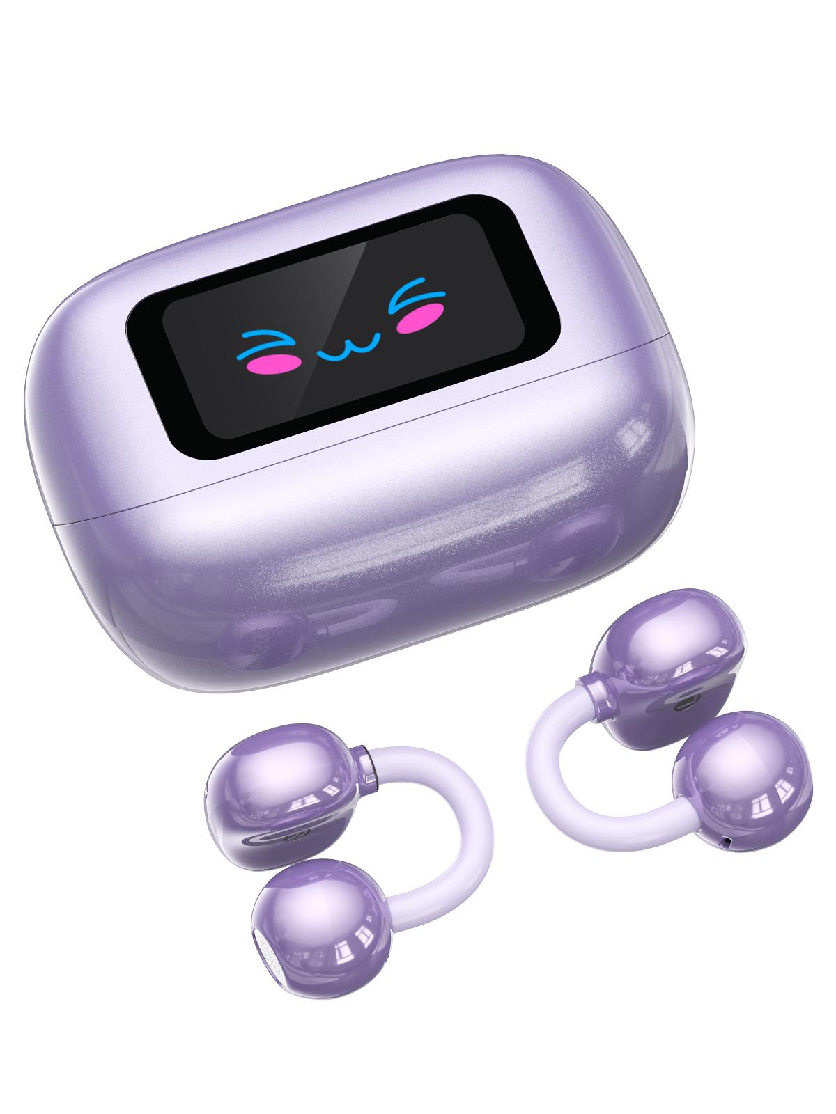 MINISO Bluetooth earphones: 1.5H fast charging+60H ultra long total battery life, real-time display of charging case/earphone battery level, only charged once a week for commuting/sports/business trips!