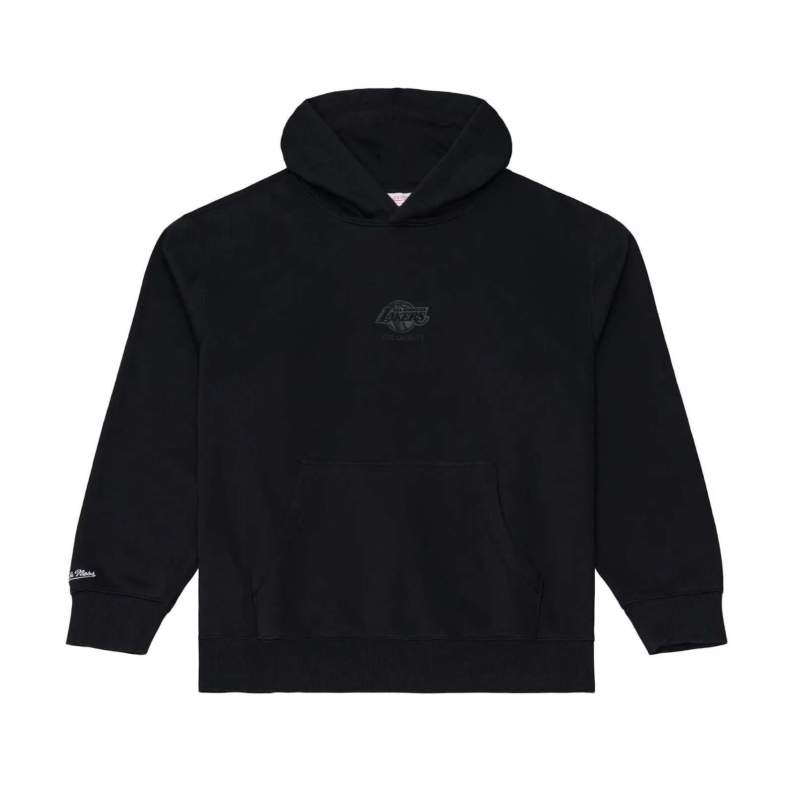 Los Angeles Lakers Black Core Essentials Fleece Hoodie NBA Throwback Sweatshirt Vintage Fan Gear Mitchell & Ness