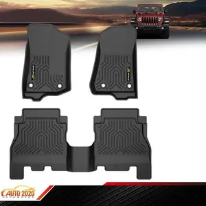 TPE 3D Floor Mats Fit For Jeep Wrangler JL 18-24 All Weather  Custom TPE Car Liner Floor Mats