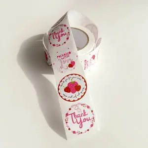 Thank You Sticker Rolls | 2" Matte | Berry Pop