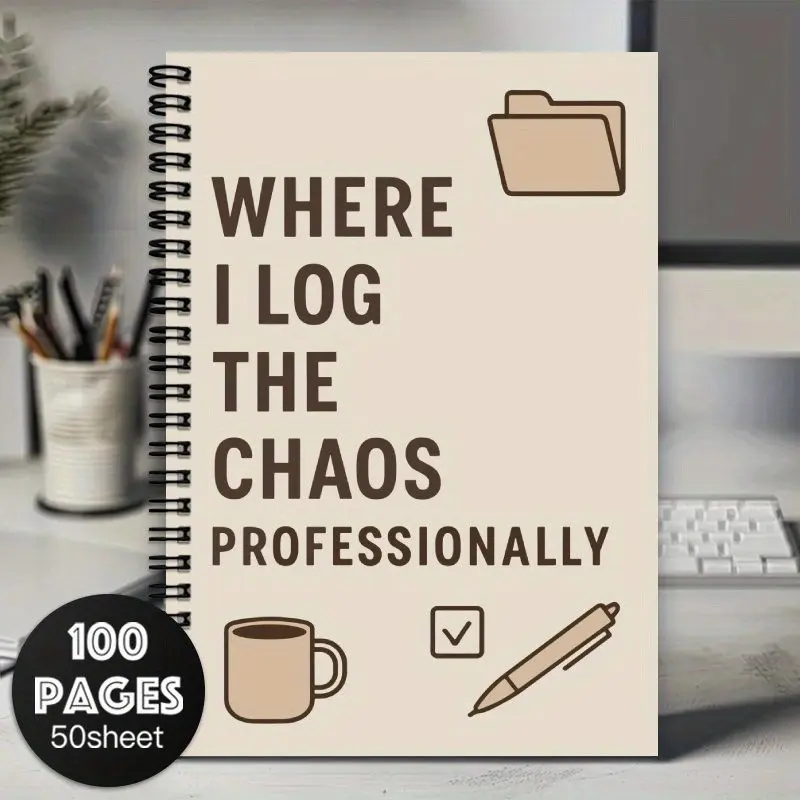 Humorous Spiral Notebook, Funny Notebooks, Fun and Smart Diary for Professional Settings and Parties, Perfect for Journals and Notes, Office Supplies, Spiral Coil Notebook