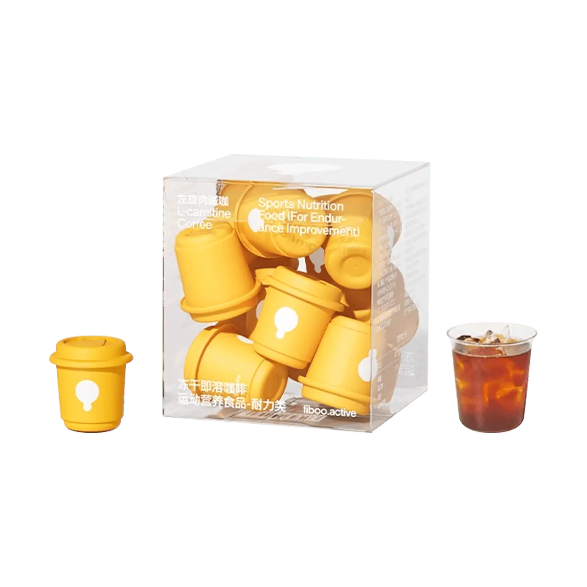 FIBOO L-Carnitine Black Coffee Instant Drink 4g x 10 Cups - Sugar-Free  Freeze-Dried Coffee