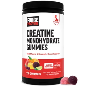 Force Factor Creatine Gummies, Creatine Monohydrate for Muscle Gain, More Strength, and Faster Recovery, Clinically Studied Creatine 5g Dose, Mixed Berry, 30 Servings