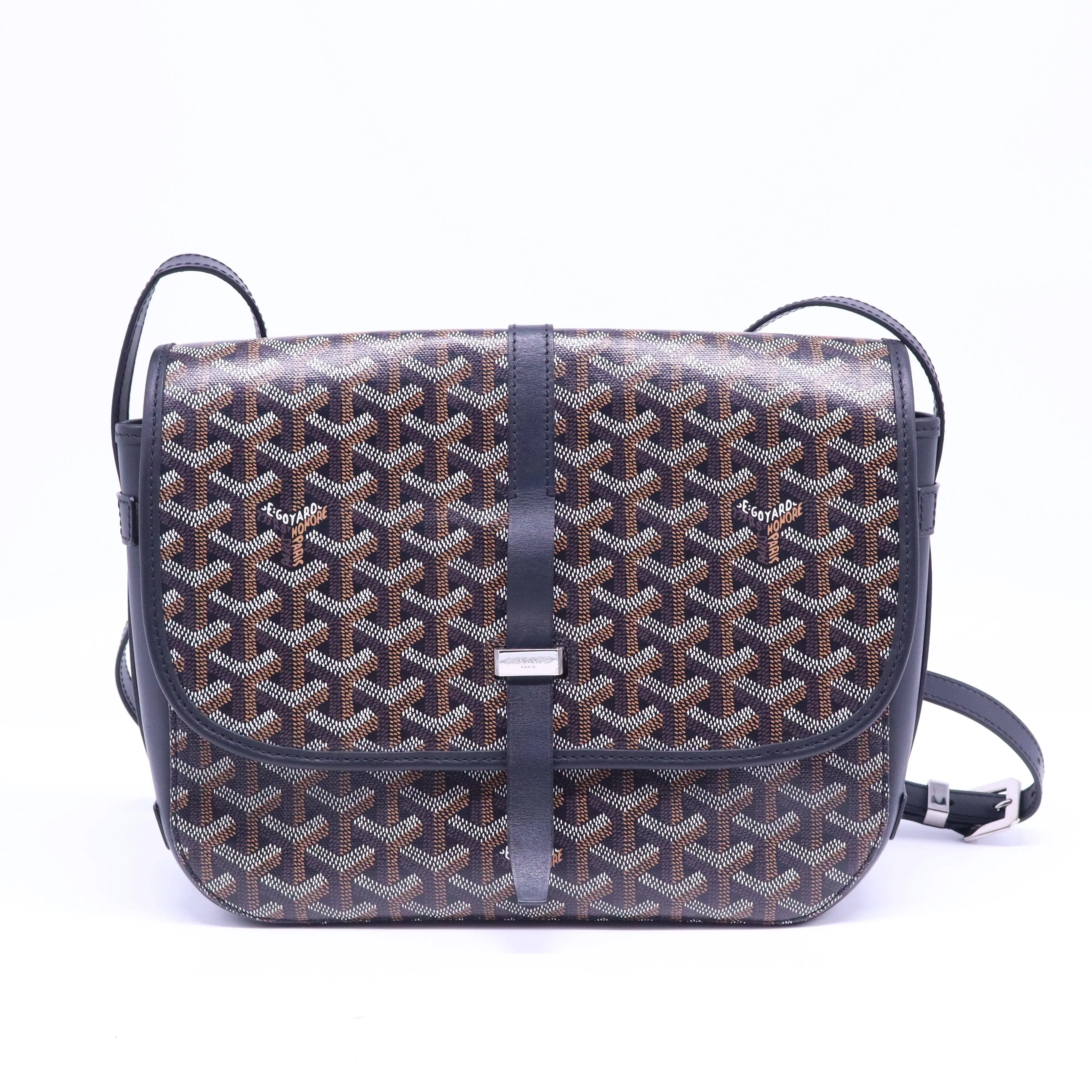 Pre-owned Goyard Leather Shoulder Bags Belvedere Messenger Bag B20994