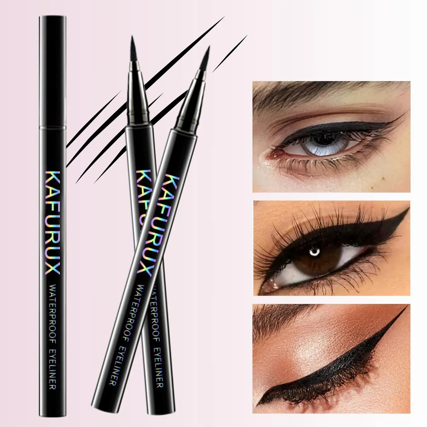 Waterproof Eyeliner Pencil, Waterproof Precision Eyeliner, Liquid Eye Liner, Long Lasting Eyeliner, Quick Drying Eye Pencils, Eyeliner Tool, Daily Makeup Accessories, Black Eyeliner for Waterline, Makeup Supplies