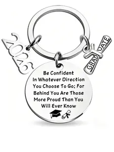 Class of 2026 Graduation Gift for Her Him Senior High School College University Graduate Keychain for 2026 Masters Cool Middle School Graduation Gifts for Boys Girls Students Be Confident Key Chain