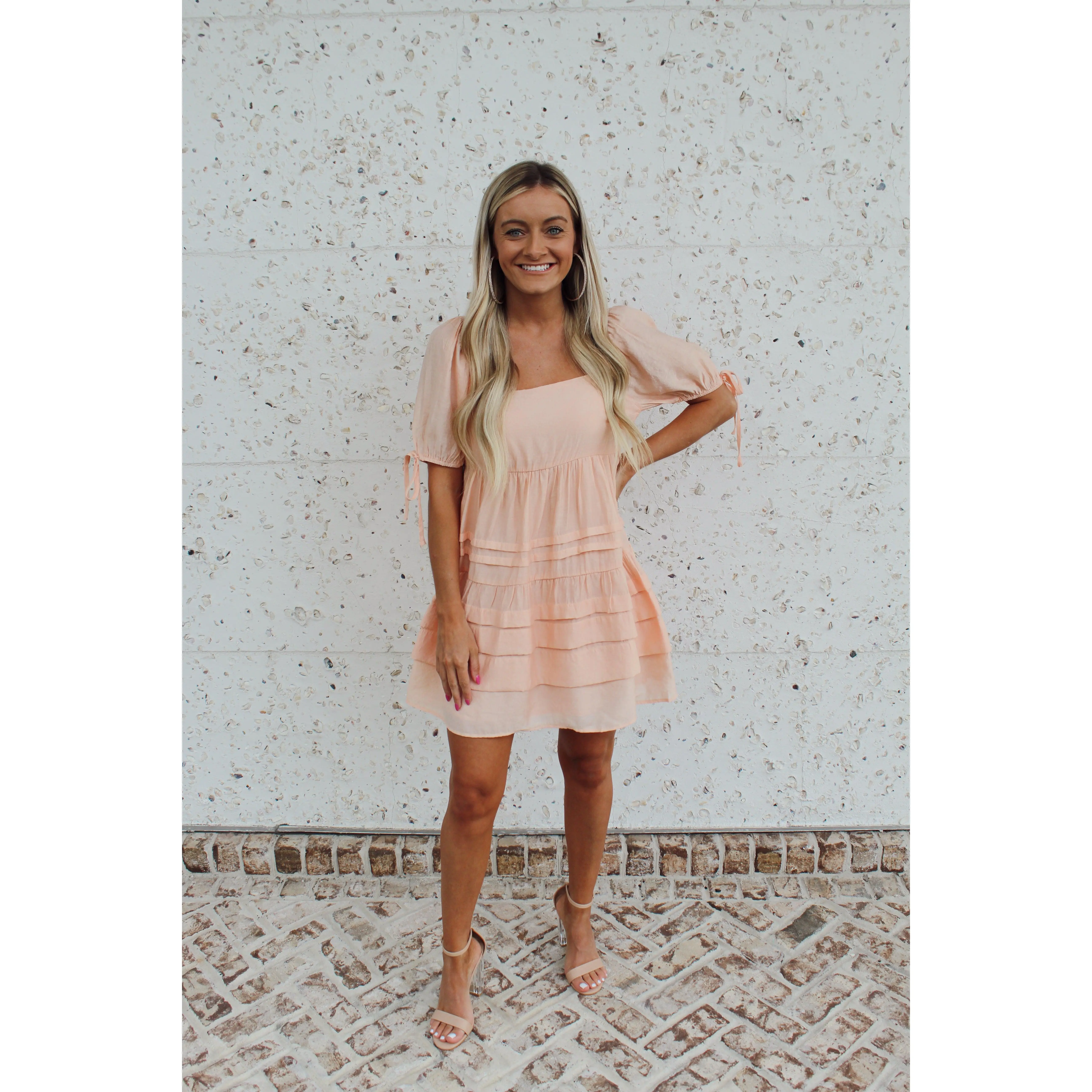 Peach Layered Dress