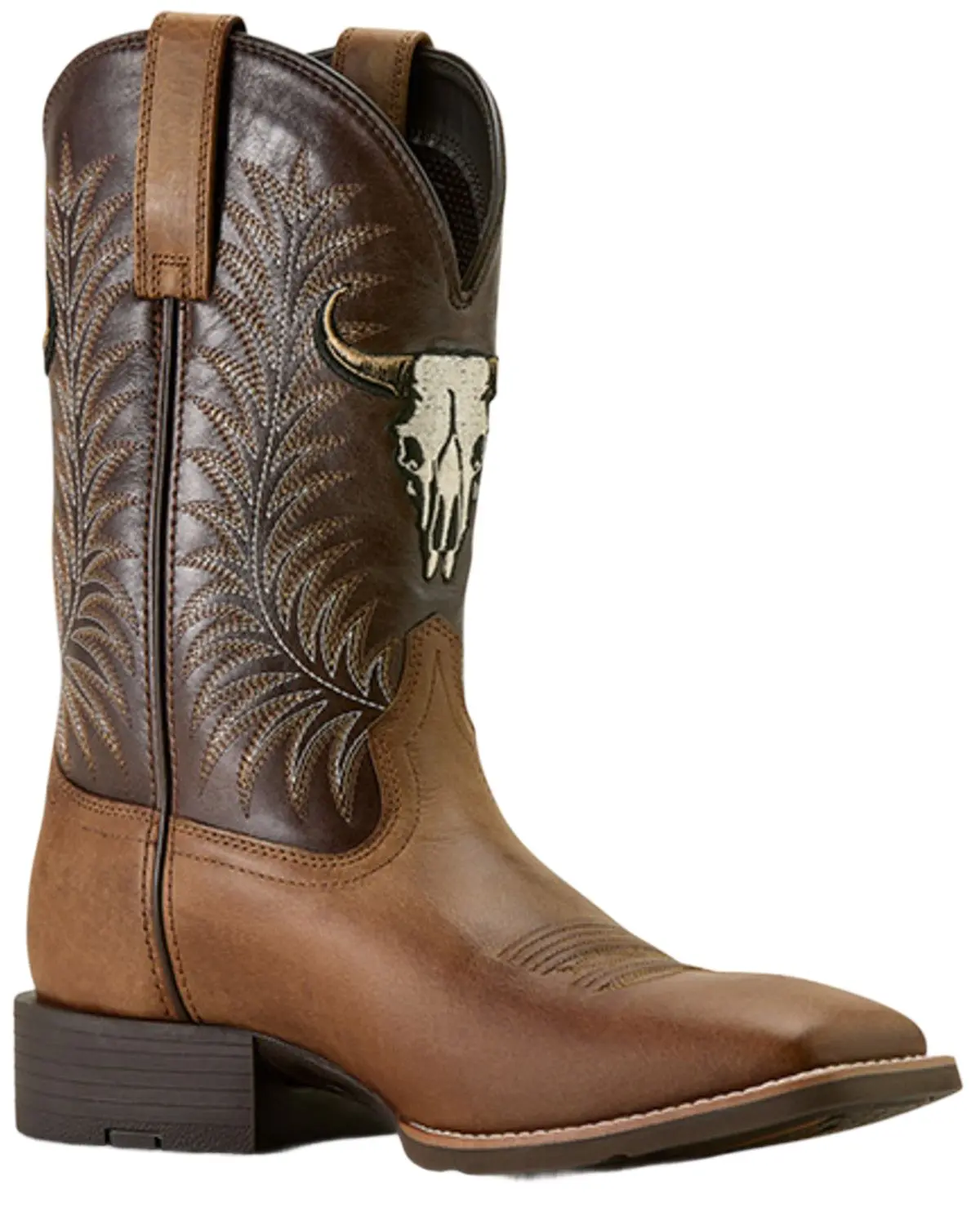 Ariat Men's Men'S Sport Steer Skull Performance Western Boot Broad Square - 10064053
