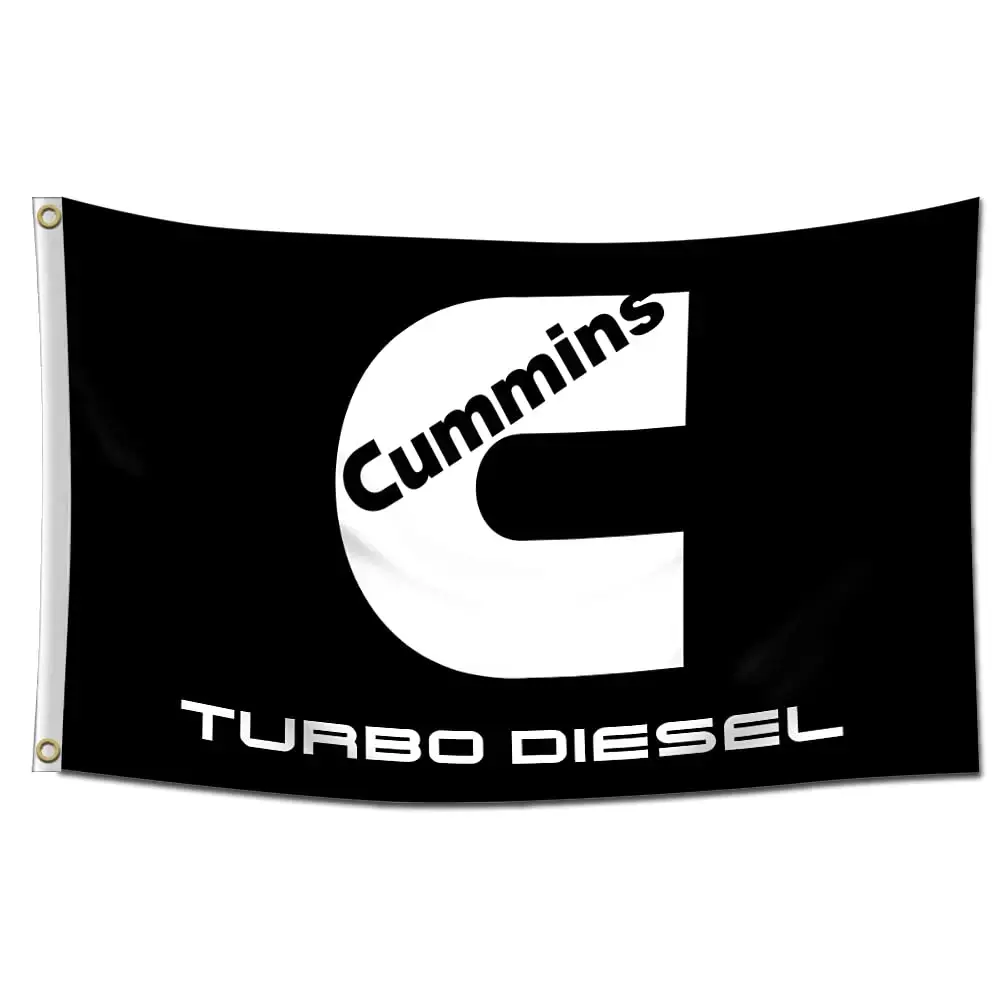 Cummins Synthetic Decorative Flag, 3x5ft Vibrant Smooth Print Lightweight Hanging Outdoor Banner, for Man Cave Decor, Bedroom Decor & Collectibles Home Supplies