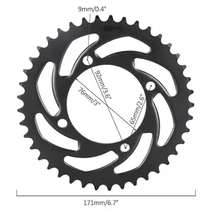 41T 420 Motorcycle Rear Chain Sprocket 76mm 41 Tooth Go Kart Sprocket for Mini Pit Dirt Bike Trail ATV UTV Quad Moped Buggy Thumpstar Apollo Taotao SSR 50cc 70cc 90cc 110cc 125cc 140cc 200cc 250cc
