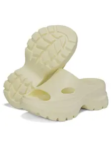 1 Pair Women's Platform Flatform EVA Slide Sandals | Y2K Style | Non-Slip Wear-Resistant Sole + Arch Support + Ultra-Light EVA Material | Ideal for Beach Vacation / Street Style / Lazy Commute, Lengthens Legs