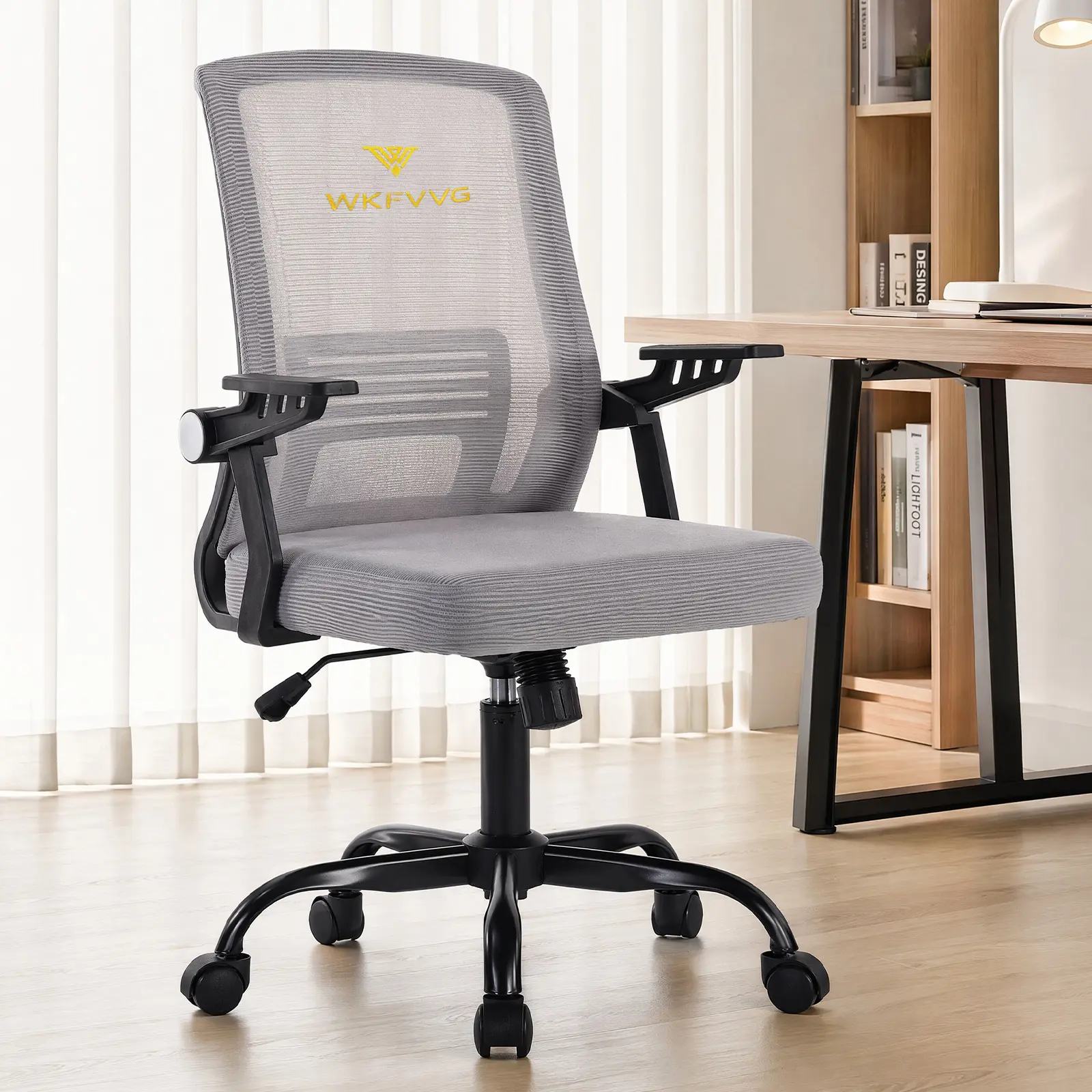 【Breathable for Summer】YUBAO Ultimate Comfort Ergonomic Office Chair Gray, Ergonomic Office Chair, Reading Chair, Curved Backrest Computer Chair, Supportive Lumbar Cushion And Rotatable Armrests, Ideal For Home,Office.