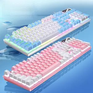 2026 Pro Gaming Keyboard| Rainbow Backlit| Splash-Proof| Ergonomic Floating Keys| Ultra-Durable ABS| For PC/Mac Gamers| Perfect Mother's Day Gift