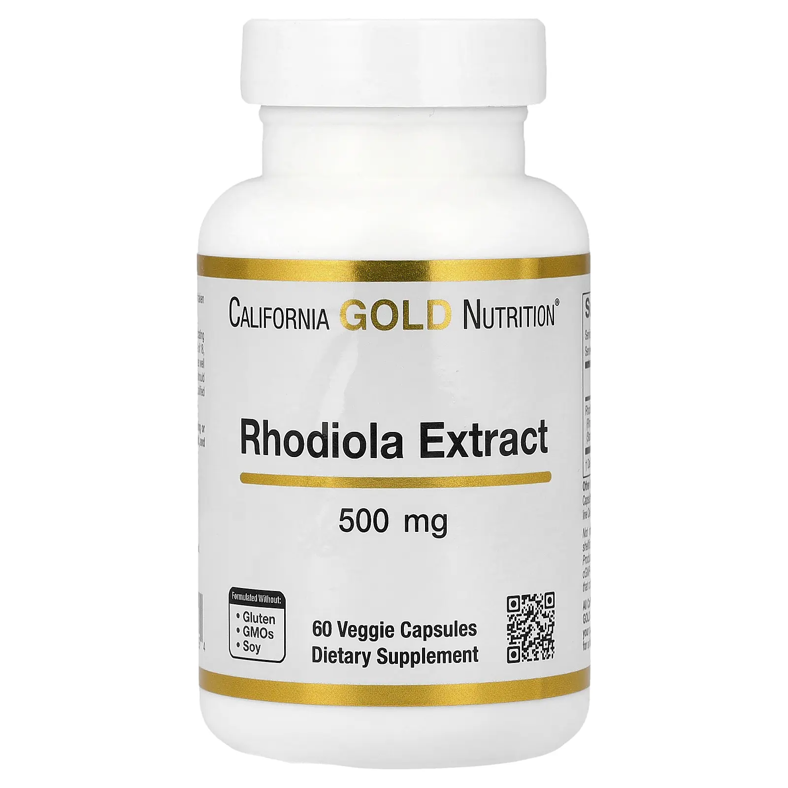 California Gold Nutrition Rhodiola Extract, 500 mg, 60 Veggie Capsules