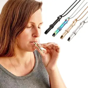 Breathing Necklace for Anxiety Relief and Quitting Smoking - Vaporless Inhaler for Mindfulness and Breathing Techniques