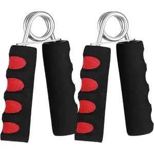 Hand Grip Strengthener Set with Grip Support Soft Foam Manual Exerciser for Wrist Forearm & Finger Strength Training Equipment 2 Pack Portable Design Compact Size for Gym Bag