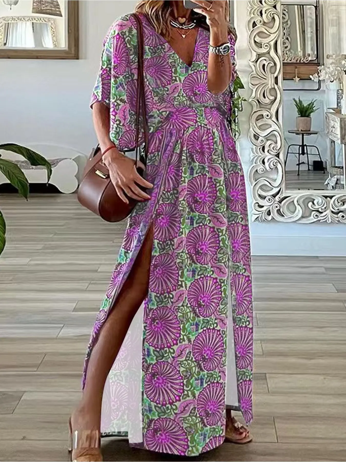 cowl neck satin dress maxi Cowl-Neck Open-Back Satin Long Prom Dress with Slit Red / 0