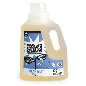 Liquid Laundry Detergent | Clean Laundry Detergent Soap for Sensitive Skin | 2x Concentrated, High Efficiency (HE) | Ocean Mist - 100 Loads