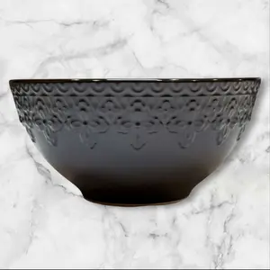 Lenox Chelse Muse Fleur Matte Black Bowls | Set of 4 | 18 oz | New in Box