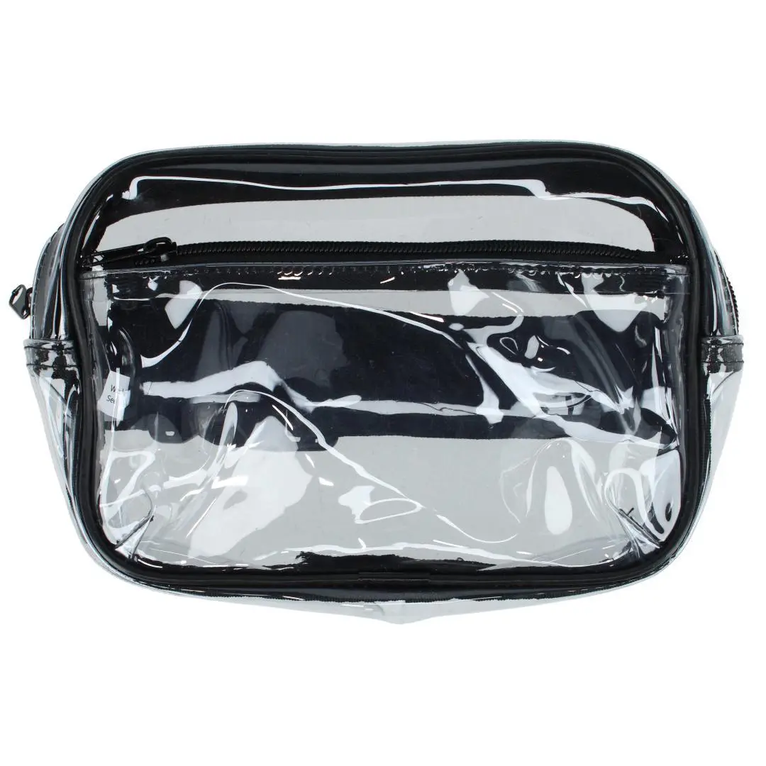 CTM Unisex Clear Stadium 2-Pocket Fanny Pack/Crossbody Bag, Classic Waist Packs