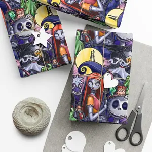 Gift Wrap Papers, Spooky Nightmare Before Christmas wrapping paper, Unique gift wrapift wrap