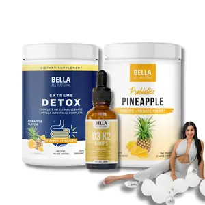 Bella All Natural D3 K2 Drops + Pineapple Powder + Pineapple Colon Cleanse