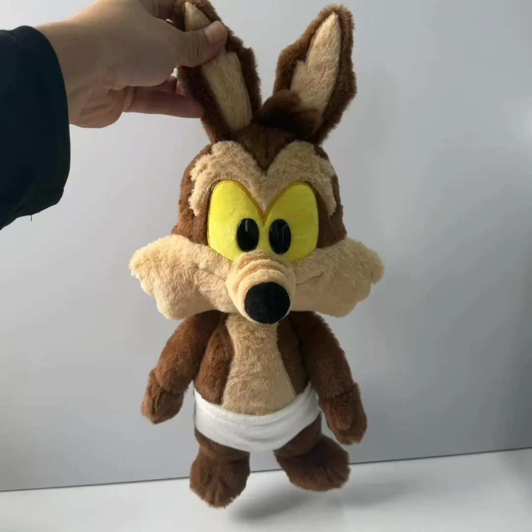 Baby Wile E. Coyote Plush, Cute Looney Tunes Stuffed Animal, Cartoon Collectible Doll, Gift for Fans,15.7in