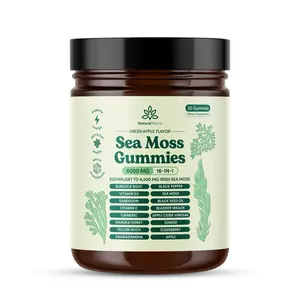 Natural Rems 16-in-1 Sea Moss Gummies | With KSM-66 Ashwagandha, Black Seed Oil, Burdock Root, Bladderwrack, Manuka Honey, and 10 More Supplements with added Vitamins & Minerals