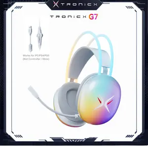 TAGRY TRONICX G7 Wired PC Gaming Headset with 50mm Driver, ENC Microphone, USB Headset with 7.1 Surround Sound, Control Box for PC/PS5/PS4/Switch Dock