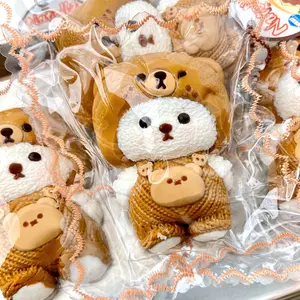 【Buy 3 get 1 free】Overalls Bear taba squishy slime squishies tabba squishies kidstoysFood-Grade Silicone Slow-Rising Rebound Squishy Fidget Toys for Stress Relief - Soft Squeeze Toys with Thick Creamy Slime Texture, Handmade Non-Toxic Sensory Toys