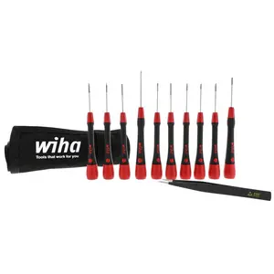 Wiha Tools 26198 PicoFinish Precision Screwdrivers Phone Repair Set, 11 Pc.