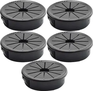 Aifeier ET 1-1/2 Inch Cable Grommets Petal-Shaped Buckle Type Wire Hole Cover for Cord Management and Protection of Cabinet (37.5Mm, 5PCS)