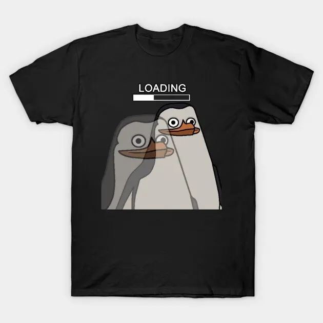 Loading Penguins T-Shirt - Fun and Unique Design for Everyday Wear casual Menswear honour tee sarcastic gift crewneck fit loose regular cotton acid wash husband father scripture angel unisex ironic outdoor dad cross vintage fashion quote gym outfit  funny
