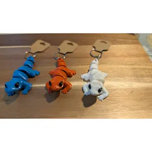 3D Printed Articulated Lizard Keychain