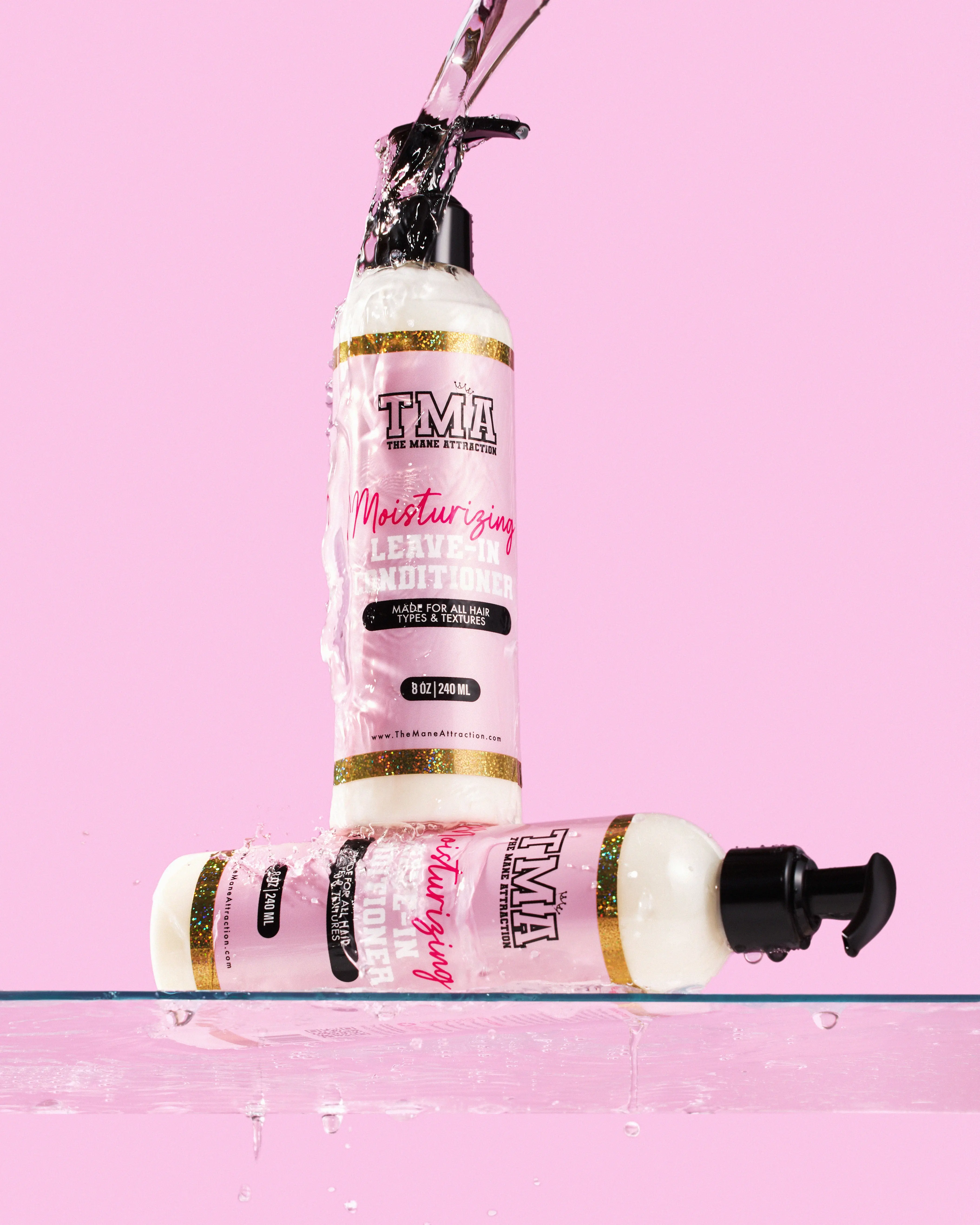 THE MANE ATTRACTION Lemongrass Fresh Liquid Leave-In Conditioner & Moisturizer (8oz/240ml) - Hydrating Haircare for Detangling, Nourishing & Managing Healthy Hair