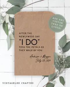 Wedding Favor Bags Pack of 10, Wedding Exit Bags, Wedding Petal Bags, Wedding Confetti Bags, Petal Bags for Guests, Exit Throw Bags, Petal Toss Bags, Wedding Favors for Guests, Wedding Exit Idea