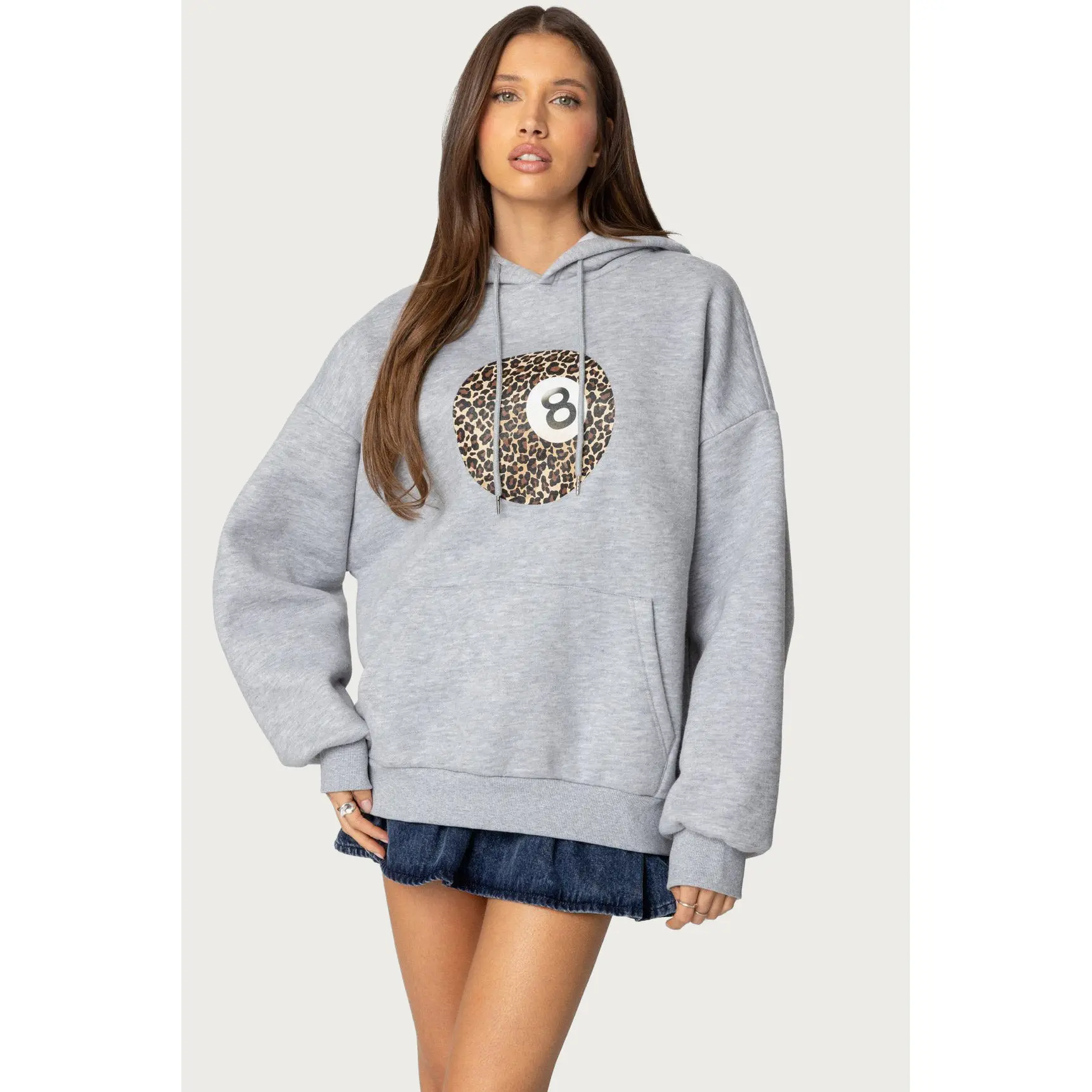 Leopard 8 Oversized Hoodie