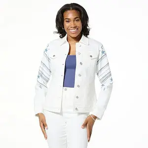 DG2 by Diane Gilman New Classic Stretch Embellished Americana Jacket