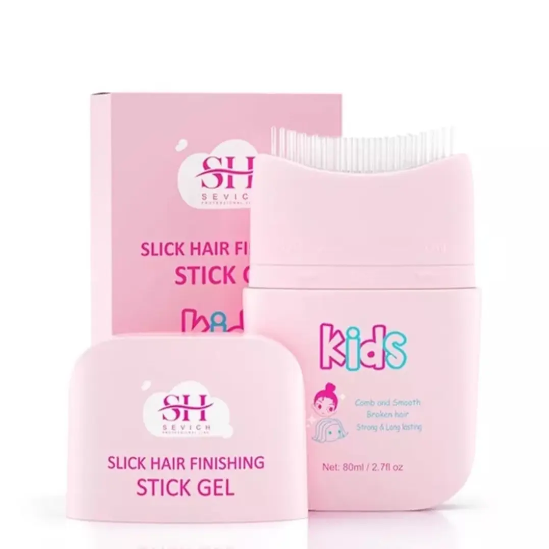 Pink Cloud Kids Broken Hair Finishing Stick Gel Hair Gel for Toddlers, Kids Light Smell Hair Style Product, Mild Ingredients Designed for Children's Hair Finishing Stick with Comb Integration, Natural Ingredients for Edge Contro
