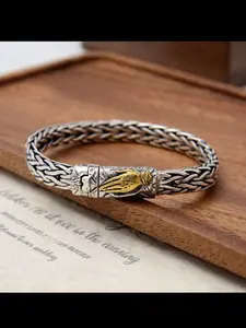 New Ethnic Style Two-Color Braided Prayer Hand Bracelet, Bold Personality Vintage Ethnic Wind, Unique Fashion Accessory