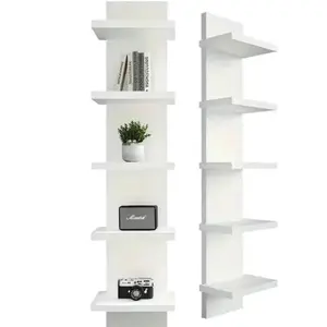 Floating wall shelf with led lights