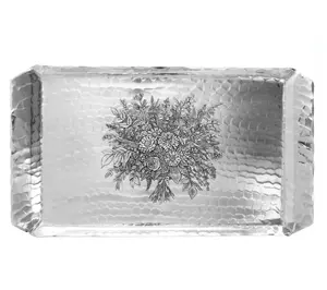 Wendell August Floral Bouquet Design Hostess Tray