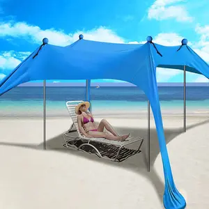 Pop-Up Beach Tent with UV Protection，Portable Sunshade Shelter for Family Gatherings & Picnics，Easy Setup Beach Canopy for Camping, Fishing & Lawn Parties，Includes Carry Bag
