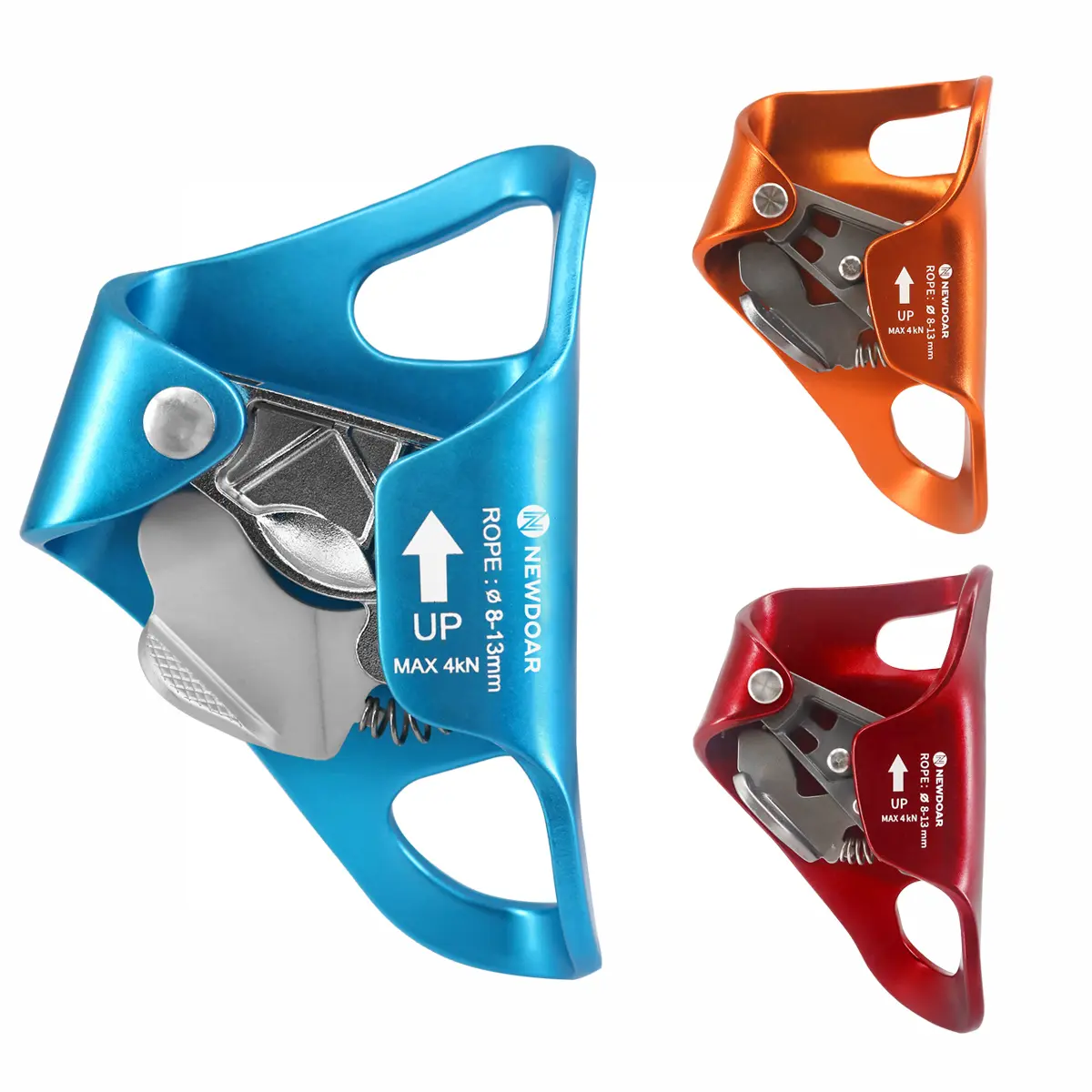 NEWDOAR Chest Ascender - CE Certified Abdominal Rope Clamp for 8-13MM Single Ropes, Outdoor Vertical Rock Climbing, Mountaineering and Rescue Safety Equipment, Aluminum Alloy, Rescue Gear, Rope Fit