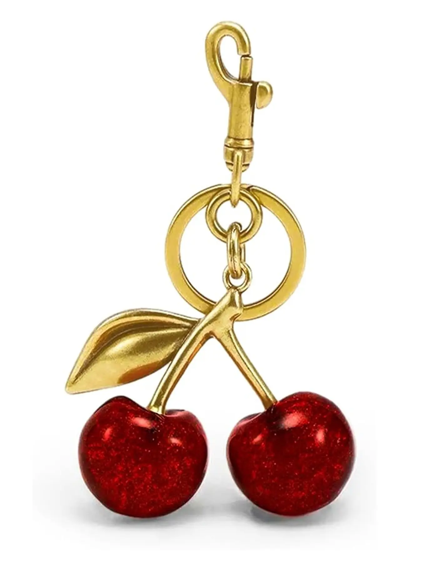 Keychain Cherry Bag Charms Purse: Key Chains Women Cute - Car keyrings leather handbags - Valentines Day Gifts Keychain Bag Pendant Keychain Decor