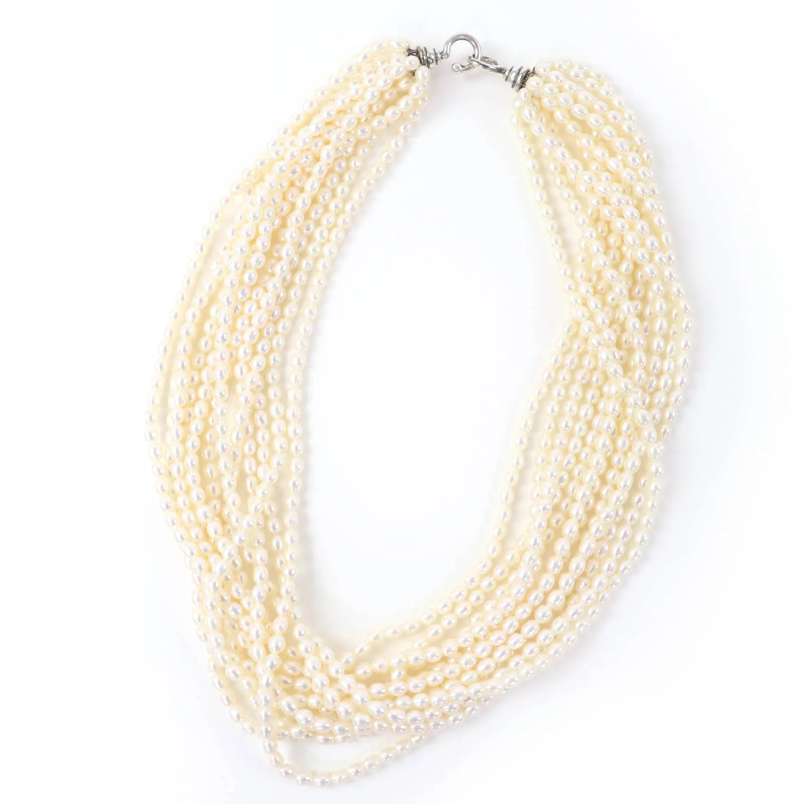 Pre-owned Tiffany & Co. Sterling Silver 925 (Ag925) Small Leather Goods Tiffany&Co. Pearl Necklace