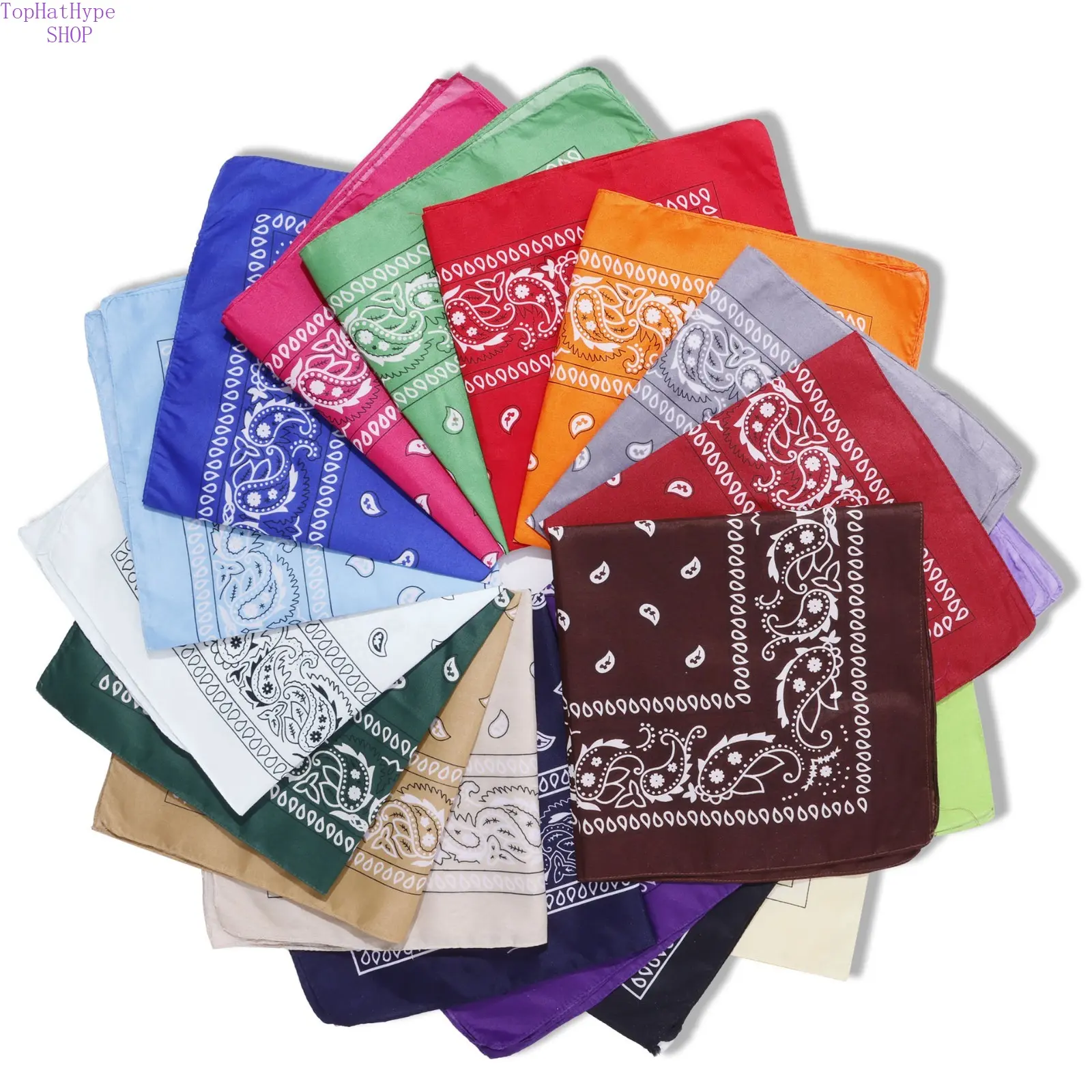 Paisley Cashew Floral Polyester Square Bandana - Boho Style Scarf, Headscarf, Lightweight Breathable Hip Hop Accessory for Outdoor Riding, Daily Casual Wear