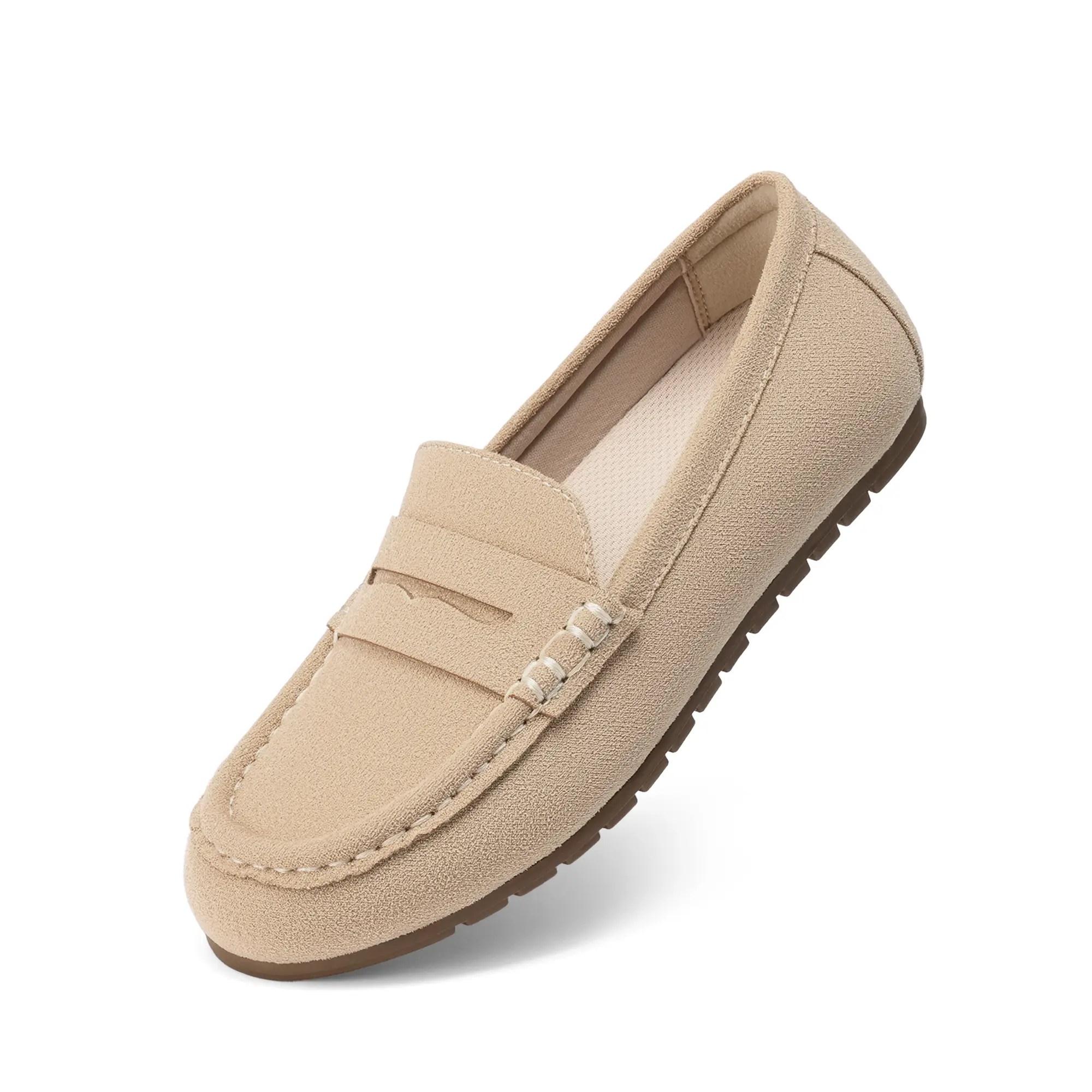 Dream Pairs Women's Chic Round Toe Penny Loafers - Comfortable Slip-On Moccasins, Lightweight Formal Business Casual Shoes for Work & Daily Walking, Flats, Footwear